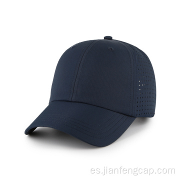 Gorra de béisbol para exteriores Gorra de rendimiento con panel lateral perforado